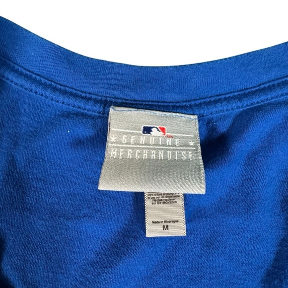 Chicago Cubs MLB Women's Blue V-neck T-shirt Size M MLB Genuine Merchandise - Picture 3 of 9